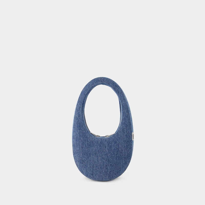 Denim Mini Swipe Bag - Coperni - Canvas - Washed Blue