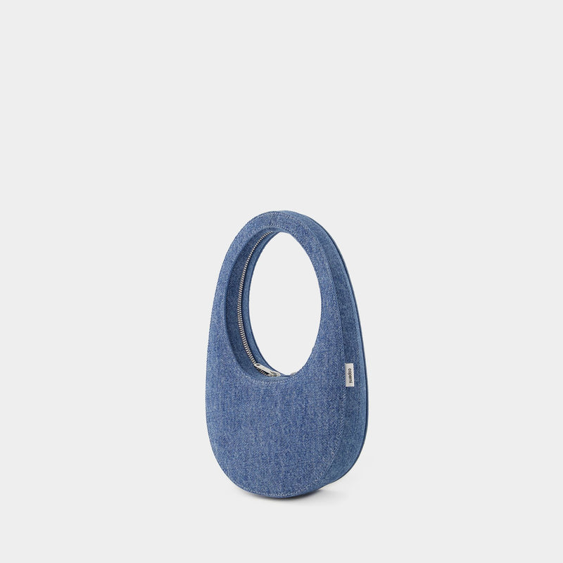 Denim Mini Swipe Bag - Coperni - Canvas - Washed Blue