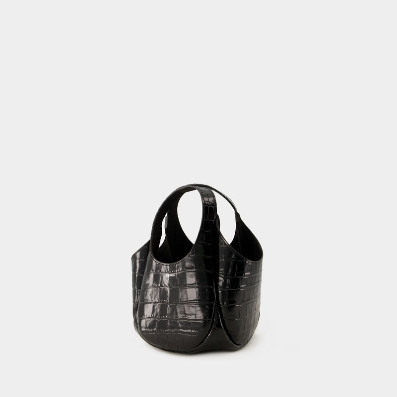 Mini Bucket Swipe Shopper Bag - Coperni - Leather - Black