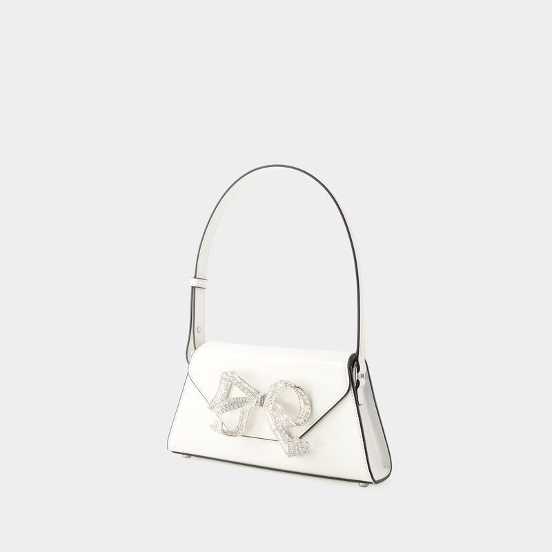 Bow Mini Shoulder Bag - Self Portrait - Leather - White