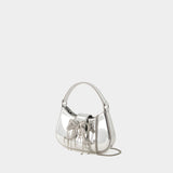 Micro Cresent Bag - Self Portrait - Leather - Silver