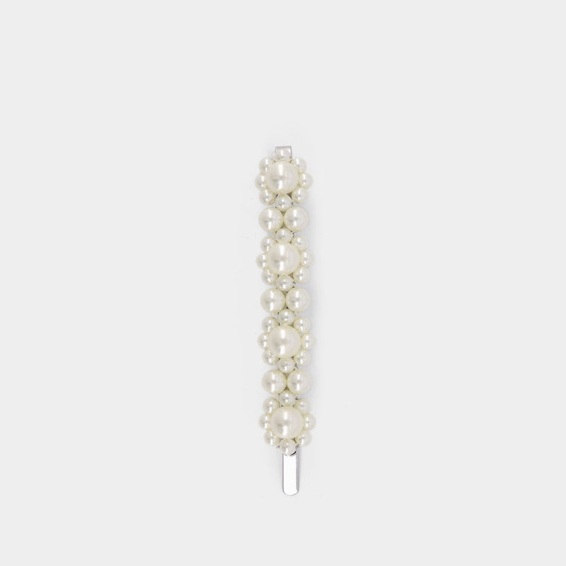 Medium Flower Hair Clips - Simone Rocha - Pearl - White