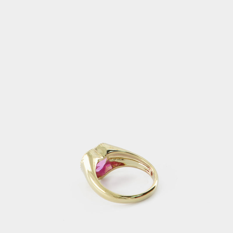 Cœur Pierre Rose Ring - Yvonne Leon - Gold - 9K