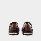 Aj1278 Loafers - Toga Pulla - Leather - Burgundy