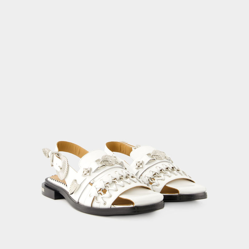 Aj1312 Sandals - Toga Pulla - Leather - White