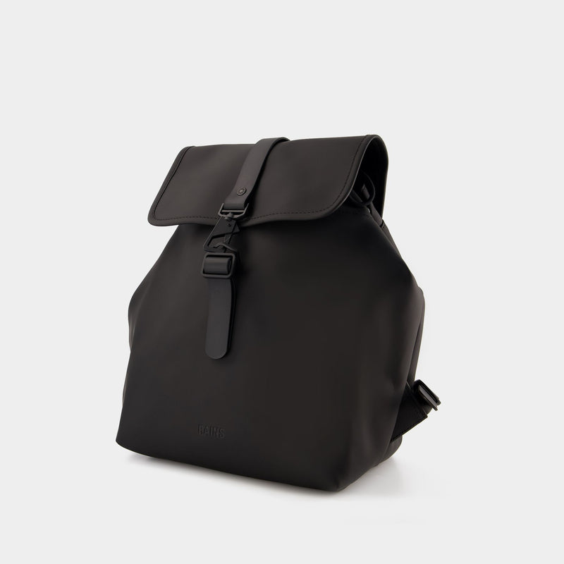 Bucket Backpack - Rains - Synthetic - Black