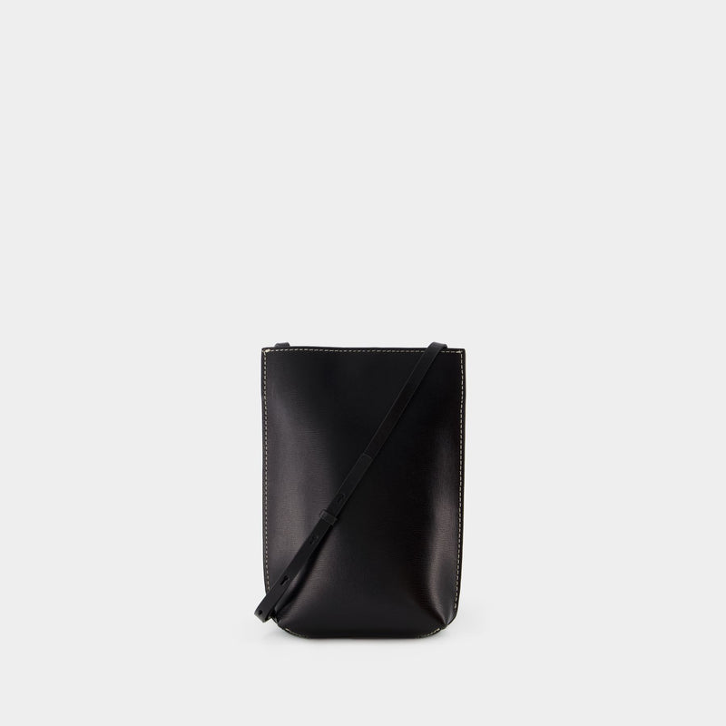 Banner Small Crossbody Bag - Ganni - Leather - Black