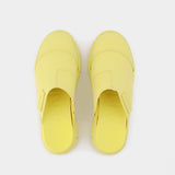 Yellow Recycled Rubber Retro Mules