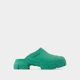 Green Recycled Rubber Retro Mules