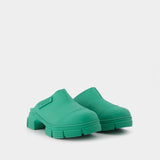 Green Recycled Rubber Retro Mules