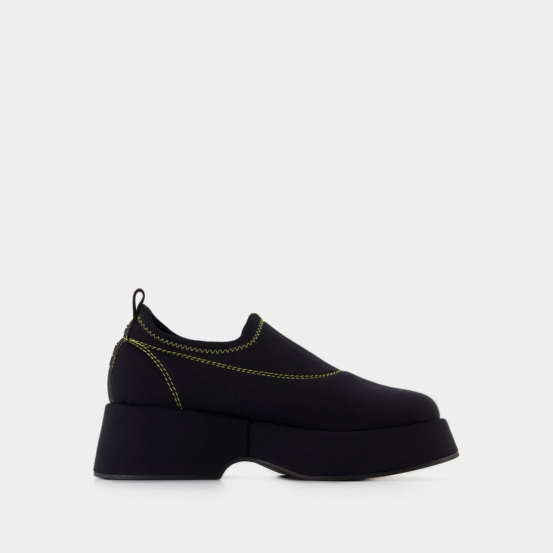 Retro Flatform Loafers - Ganni - Synthetic - Black