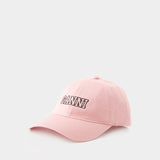 Logo Cap - Ganni - Cotton - Sweet Lilac