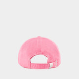 Logo Cap - Ganni - Cotton - Pink