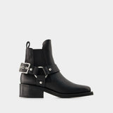 Chelsea Biker Ankle Boots - Ganni - Leather - Black