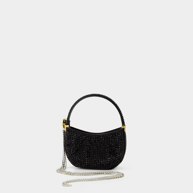 Micro Vesna Crystal Hobo Bag - Magda Butrym - Cristal - Black