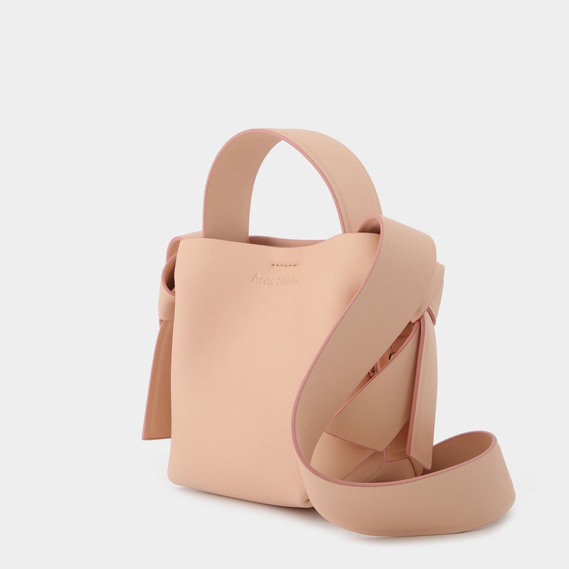 Musebi Mini Tote Bag in Pink Leather