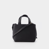 Musubi Micro Leather Tote Bag Black