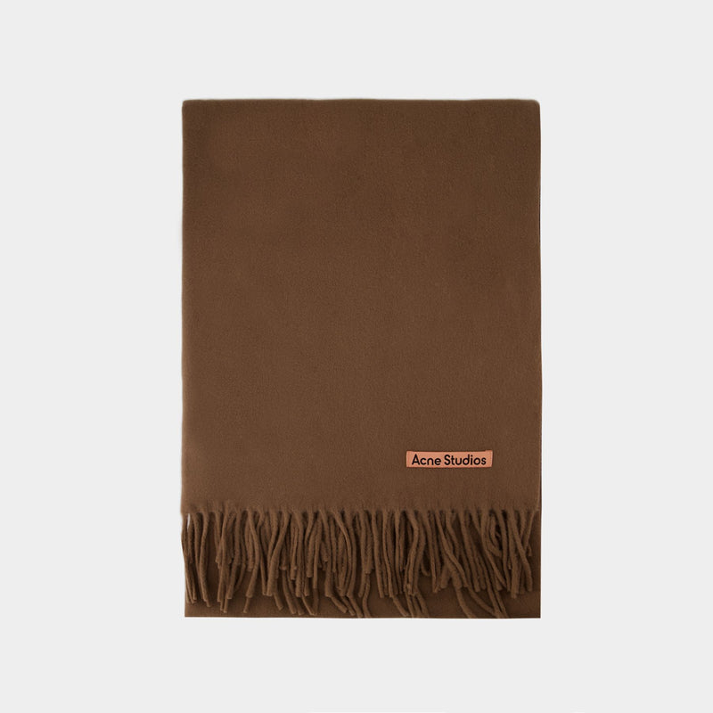 Fringed Scarf - Acne Studios - Wool - Caramel Brown