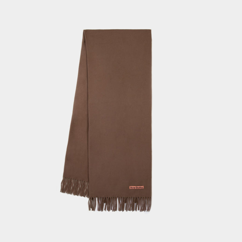 Fringed Scarf - Acne Studios - Wool - Caramel Brown