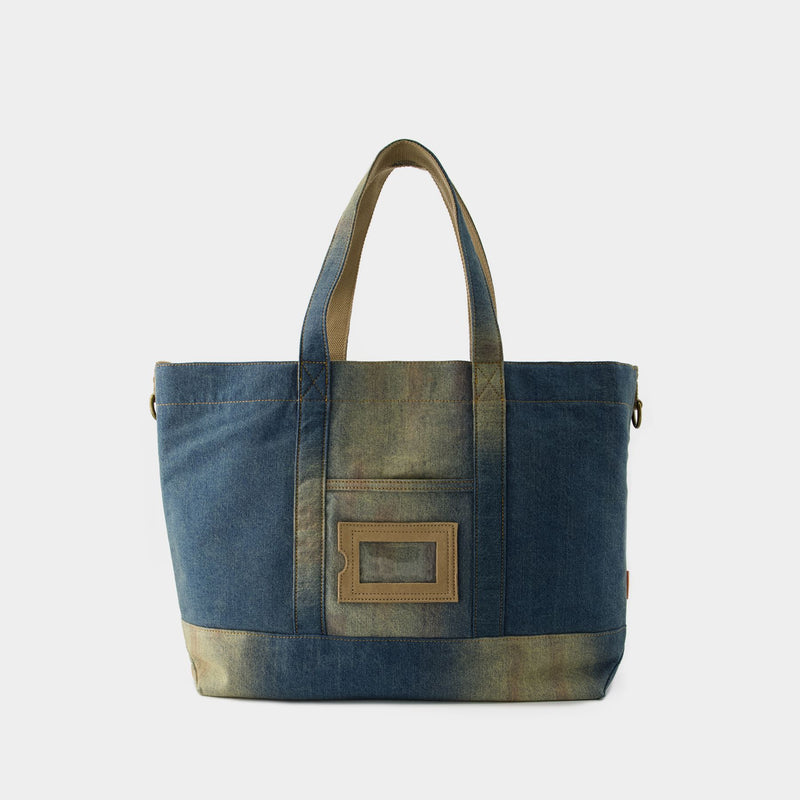 Fn-Ux Tote - Acne Studios - Nylon - Light blue/Beige