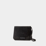 Platt Crackle Crossbody Bag - Acne Studios - Leather - Black