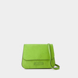 Platt Crackle Crossbody Bag - Acne Studios - Leather - Lime Green