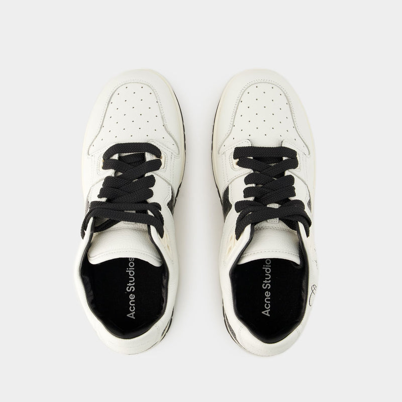 08sthlm Low Pop M Sneakers - Acne Studios - Leather - White/Black