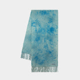 Canada Tie Dye Scarf - Acne Studios - Wool - Blue Aqua