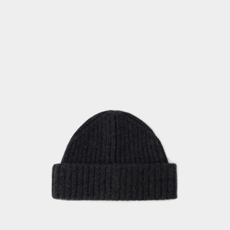 Chunky Brim Beanie - Toteme - Cashmere - Dark Grey