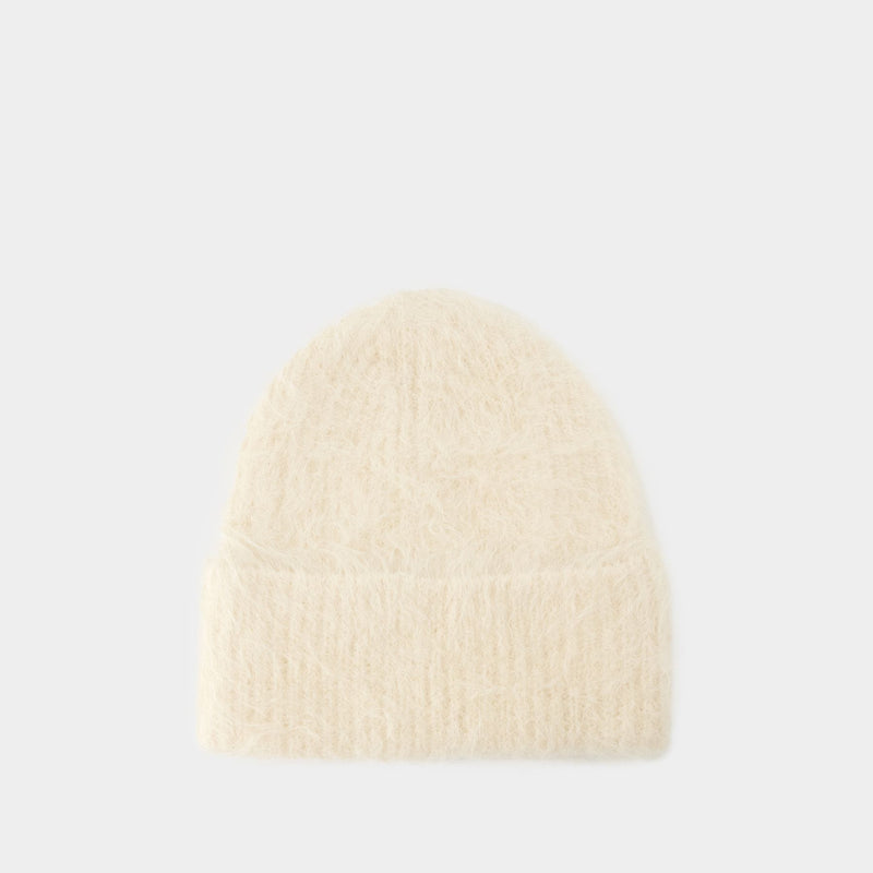 Alpaca Knit Beanie - Toteme - Wool - White