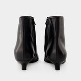 The Slim Ankle Boots - Toteme - Leather - Black