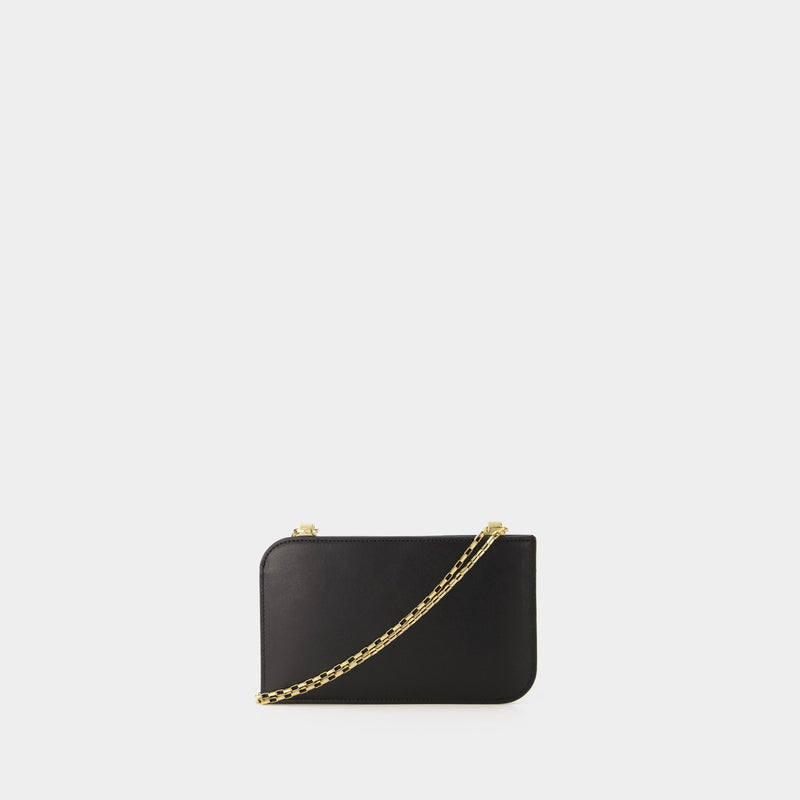 Chain Clutche - TOTEME - Leather - Black