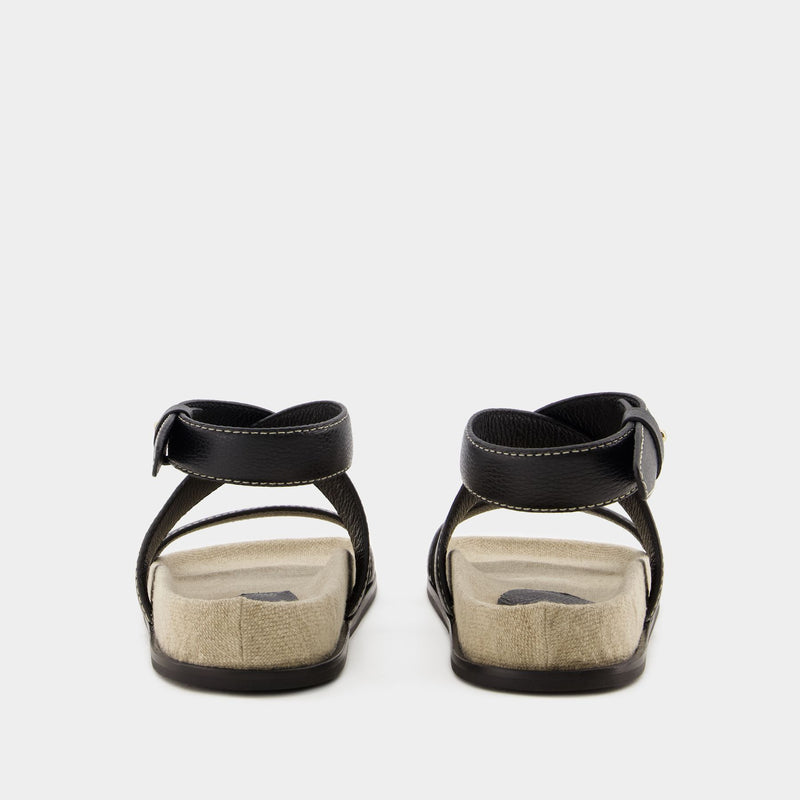 The Chunky Sandals - TOTEME - Leather - Black