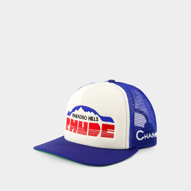 Paradiso Hills Trucker Cap - Rhude - Cotton - Blue