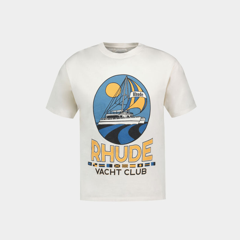 Yacht Club T-Shirt - Rhude - Cotton - White