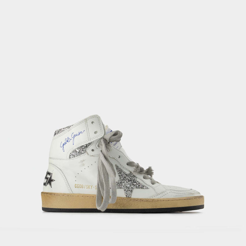 Sky Star Sneakers - Golden Goose - White/Grey - Rubber