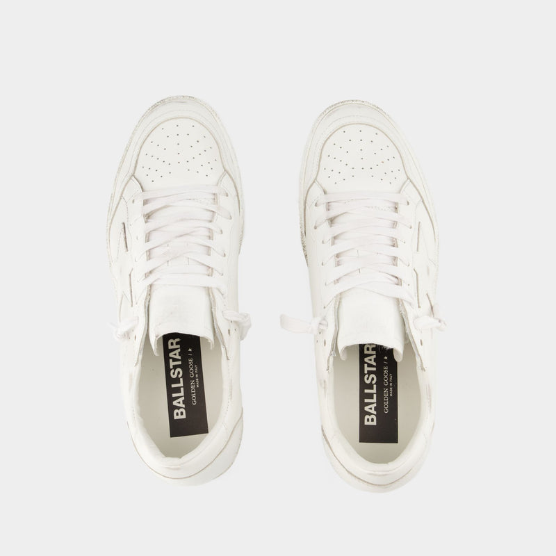 Ball Star Sneakers - Golden Goose - Optic White - Leather