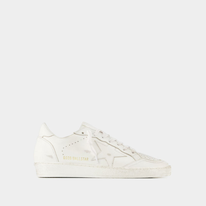 Ball Star Sneakers - Golden Goose - Optic White - Leather