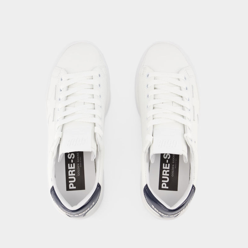 Pure Star Sneakers - Golden Goose - Leather - White/Blue