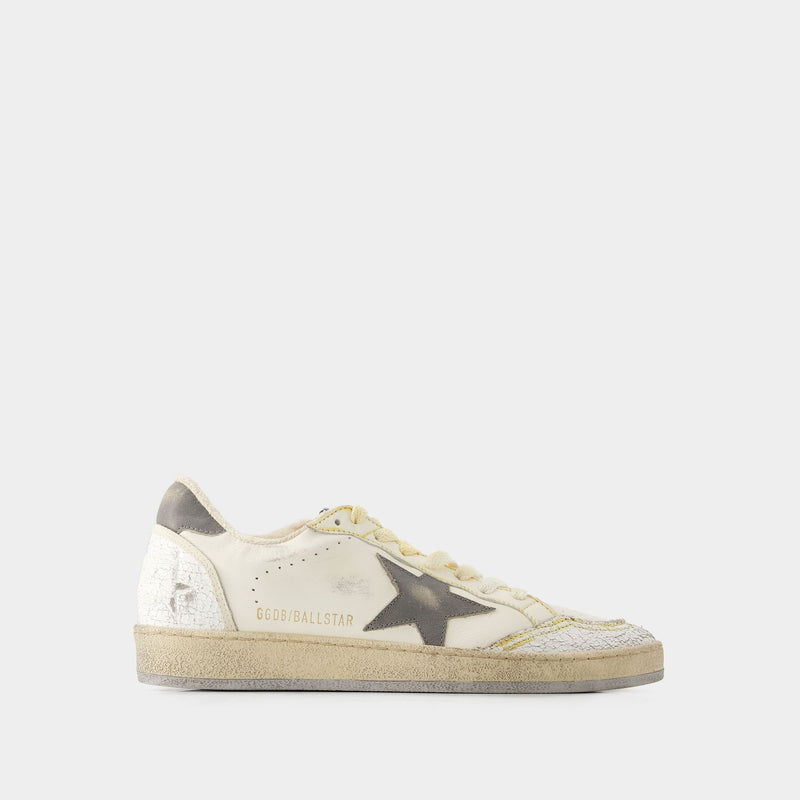 Ball Star Sneakers - Golden Goose Deluxe Brand - Leather - White/Grey