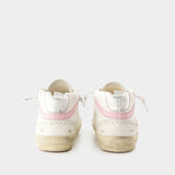 Mid Star Sneakers - Golden Goose Deluxe Brand - Leather - White