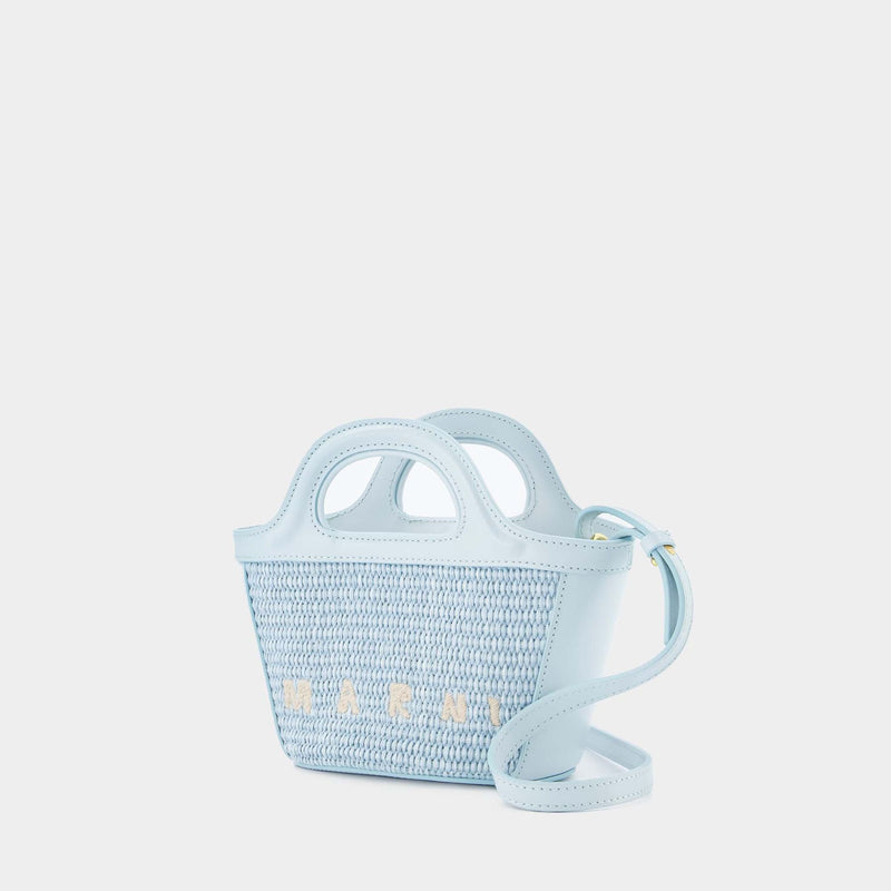 Tropicalia Micro Shopper Bag - Marni - Light Blue - Leather