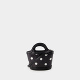 Tropicalia Micro Shopper Bag - Marni - Leather - Black/White