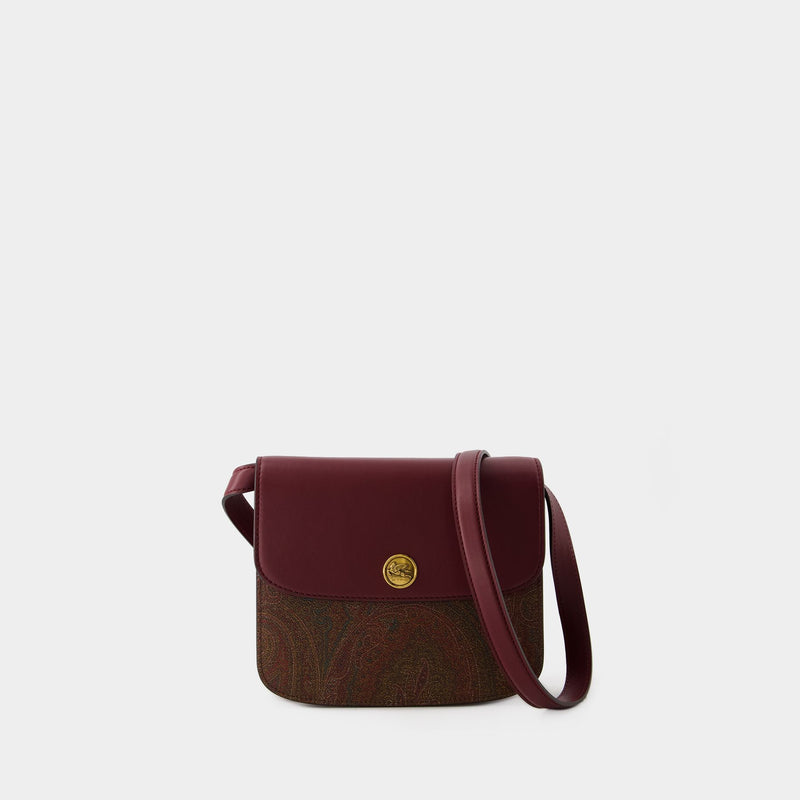 Tracolla Crossbody - Etro - Leather - Burgundy