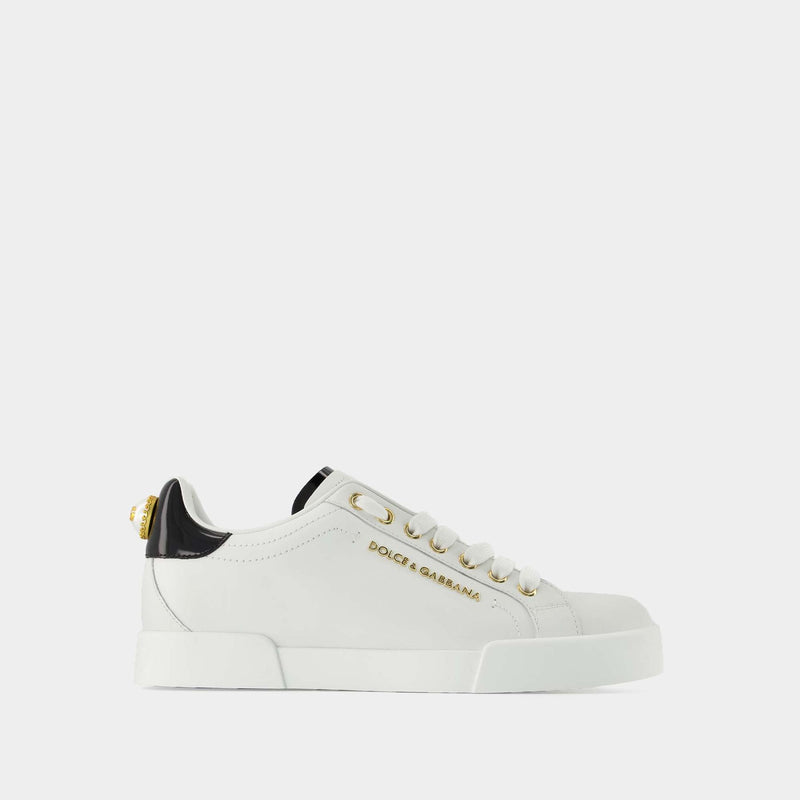 Portofino Sneakers - Dolce 
Gabbana -  White/Gold - Leather