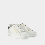 Portofino Sneakers - Dolce 
Gabbana -  White/Gold - Leather