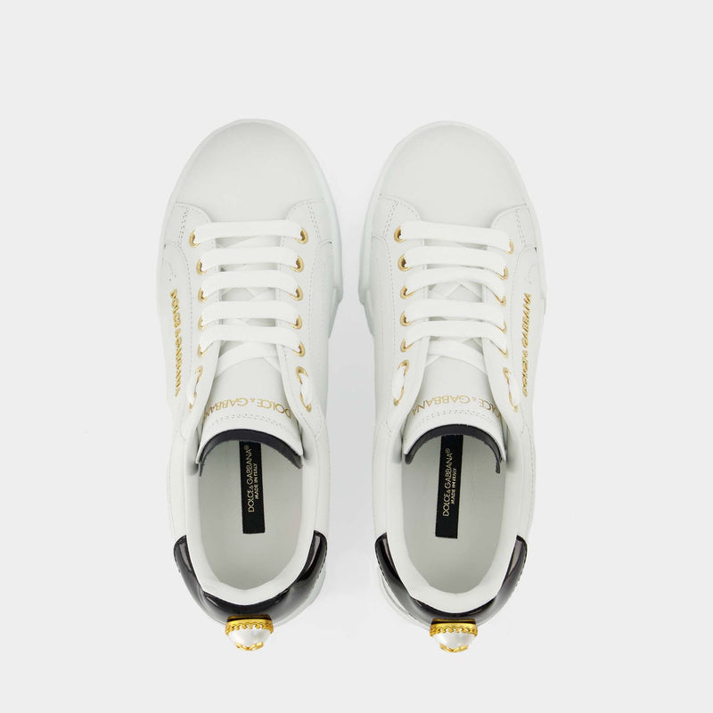 Portofino Sneakers - Dolce 
Gabbana -  White/Gold - Leather