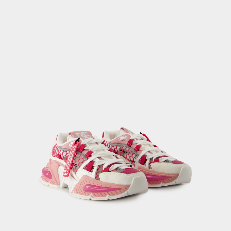 Airmaster Sneakers - Dolce&Gabbana - Polyester - White/Pink