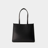 Embossed Plaque Tote Bag - Dolce&Gabbana - Leather - Black