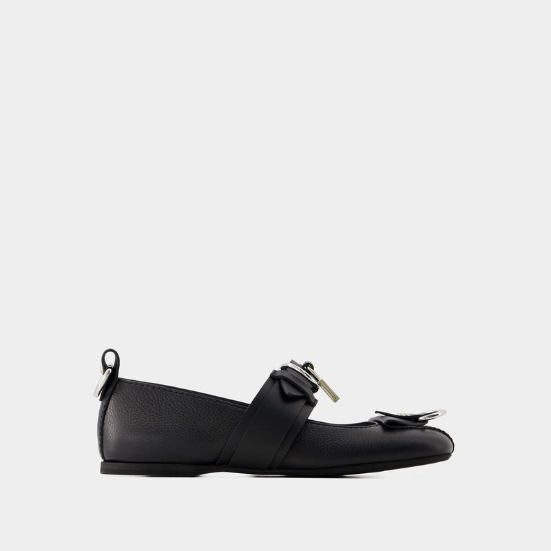 Punk Ballet Flats - J.W. Anderson - Leather - Black